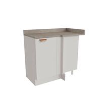 Balcão de Canto Reto com Tampo 1 Porta Arizona CabeCasa MadeiraOriginals Branco/Cobre Balcão de Canto Reto com Tampo 1 Porta Arizona CabeCasa MadeiraOriginals Branco/Cobre