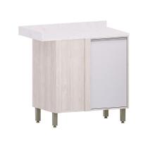 Balcão de Canto Reto de Cozinha com Tampo 95cm 1 Porta Art Luciane Móveis Balcão de Canto Reto de Cozinha com Tampo 95cm 1 Porta Art Luciane Móveis