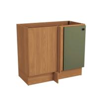 Balcão De Canto Reto Kappesberg Pixel 1 Porta Canela/verde Frevo 98cm Balcão De Canto Reto Kappesberg Pixel 1 Porta Canela/verde Frevo 98cm
