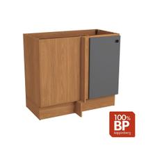 Balcão de Canto Reto Kappesberg Pixel 1 Porta Tapajós/Cinza Sagrado 98cm Balcão de Canto Reto Kappesberg Pixel 1 Porta Tapajós/Cinza Sagrado 98cm