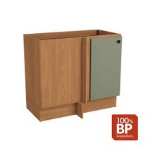 Balcão de Canto Reto Kappesberg Pixel 1 Porta Tapajós/Verde Frevo 98cm Balcão de Canto Reto Kappesberg Pixel 1 Porta Tapajós/Verde Frevo 98cm