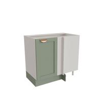 Balcão de Canto Reto sem Tampo 1 Porta Arizona Cabecasa Madeiraoriginals Branco/Menta