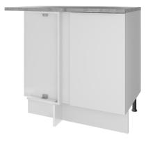 Balcão de Canto Stella 1 Porta Branco Madesa Balcão de Canto Stella 1 Porta Branco Madesa
