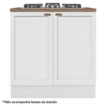 Balcão de Cooktop Unna Branco Poliman