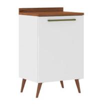 Balcão de Cozinha 1 Porta com Tampo 0,59m Favorita Branco / Natura