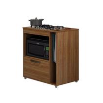 Balcão de Cozinha 1 porta para Cooktop 4 e 5 bocas Bia CHF Móveis Carvalho