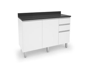 Balcão de Cozinha 1,20 02 Pt 03 Gav. Top Class Cozinha Batrol