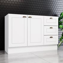Balcão de Cozinha 120 Cm 2 Portas 3 Gavetas Amy Casa 812