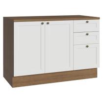Balcão de Cozinha 120 cm 2 Portas 3 Gavetas Vik Madesa