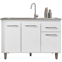 Balcão de Cozinha 120 cm 3 Portas 1 Gaveta s/ Tampo Franca