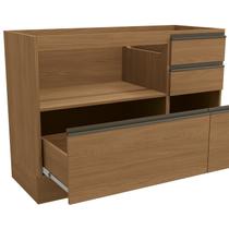 Balcão de Cozinha 1200mm 1 Porta 4 Gavetas de Madeira