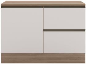 Balcão de Cozinha 120cm Etna Carvalho OAK Off White Poliman Balcão de Cozinha 120cm Etna Carvalho OAK Off White Poliman