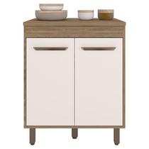 Balcão de Cozinha 2 Portas 70cm Carvalho OAK Off White - Poliman