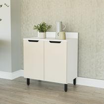 Balcão de Cozinha 2 Portas 92,5cm x 80cm x 52cm Bege/Branco/Creme Balcão de Cozinha 2 Portas 92,5cm x 80cm x 52cm Bege/Branco/Creme