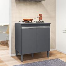 Balcão de Cozinha 2 Portas Cambrigde Cinza Fosco