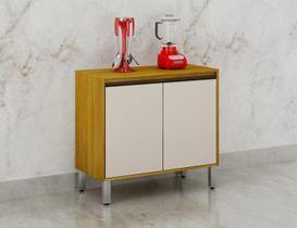 Balcão de Cozinha 2 Portas - Eduarda-Cinamomo/Off White - CHF Móveis