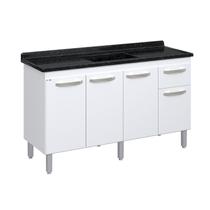 Balcão de Cozinha 3 Portas e 1 Gaveta 143 cm Branco Balcão de Cozinha 3 Portas e 1 Gaveta 143 cm Branco