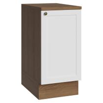 Balcão De Cozinha 40 Cm 1 Porta Rustic/branco Vik Madesa