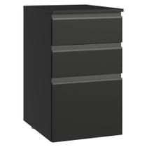 Balcão de Cozinha 40 cm 3 Gavetas Suspenso Preto Nice Madesa Balcão de Cozinha 40 cm 3 Gavetas Suspenso Preto Nice Madesa