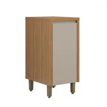 Balcão de Cozinha 40 Cm Allure 1 Porta 1 Prateleira Jequitibá/Gris - Linea Brasil