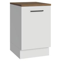 Balcão De Cozinha 50cm 1 Porta Bbr Agata Madesa Branco/rustic Balcão De Cozinha 50cm 1 Porta Bbr Agata Madesa Branco/rustic