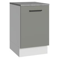 Balcão De Cozinha 50cm 1 Porta Branco/cinza Agata Madesa Branco/cinza Balcão De Cozinha 50cm 1 Porta Branco/cinza Agata Madesa Branco/cinza