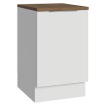 Balcão de Cozinha 50cm 1 Porta Branco Tampo Rustic Stella Madesa Balcão de Cozinha 50cm 1 Porta Branco Tampo Rustic Stella Madesa