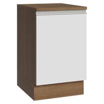 Balcão de Cozinha 50cm 1 Porta Rustic/Branco Glamy Madesa Balcão de Cozinha 50cm 1 Porta Rustic/Branco Glamy Madesa
