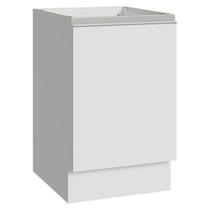 Balcão De Cozinha 50cm 1 Porta (sem Tampo) B Glamy Madesa Branco