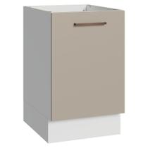 Balcão De Cozinha 50cm 1 Porta (sem Tampo) Bc Agata Madesa Branco/crema