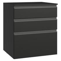 Balcão de Cozinha 60 cm 3 Gavetas Suspenso Preto Nice Madesa