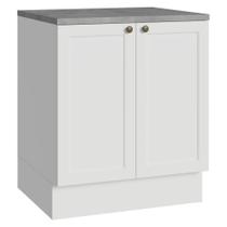 Balcão De Cozinha 70 Cm 2 Portas Branco Vik Madesa Branco
