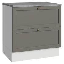 Balcão de Cozinha 80 cm 2 Gavetas Vik Madesa Balcão de Cozinha 80 cm 2 Gavetas Vik Madesa