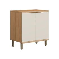 Balcão de Cozinha 80 Cm Bless 2 Portas 100% Mdf Jequitiba/Off White Fosco - Linea Brasil