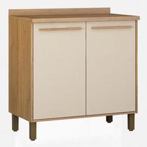 Balcão de Cozinha 800 2 Portas Salvador Cinamomo Off White - Valdemóveis Balcão de Cozinha 800 2 Portas Salvador Cinamomo Off White - Valdemóveis
