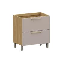 Balcão De Cozinha 80cm 1 Pt 2 Gav Elegance Luciane Móveis Freijó/cinammon