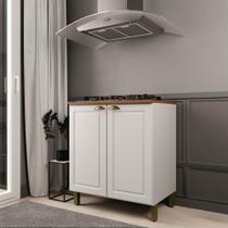 Balcão de Cozinha 80cm 2 Portas Roma Branco Balcão de Cozinha 80cm 2 Portas Roma Branco