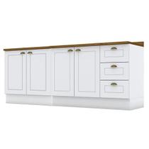 Balcão De Cozinha 80cm E 120cm Americana Com Tampo Nature - Henn Balcão De Cozinha 80cm E 120cm Americana Com Tampo Nature - Henn