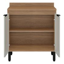Balcão de Cozinha 80cm Firenze 2 Portas Amêndola/Nude - Demóbile