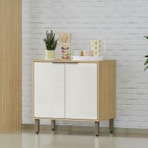 Balcão de Cozinha 80cm Glória 2 Portas Bege/Castanho/Off White Balcão de Cozinha 80cm Glória 2 Portas Bege/Castanho/Off White