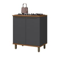 Balcão de Cozinha 80cm Munique 2 Portas Chumbo - Indekes Balcão de Cozinha 80cm Munique 2 Portas Chumbo - Indekes