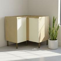 Balcão de Cozinha 90 Cm Nanda 2 Portas Nature/Arenas - Tecno Mobili