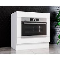 Balcão de Cozinha Americana p/ Forno Embutir s/ Tampo Branco - Henn