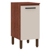 Balcão de Cozinha Ametista 1 Porta 40 cm Nogueira Off White - Kits Paraná