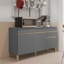 Balcão de Cozinha Ametista 1,50 mts 3 Portas 1 Gavetas LINE Kits Paraná