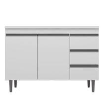 Balcão De Cozinha Andréia Com Tampo 100 Cm Branco - Ajl