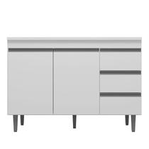 Balcão de Cozinha Andréia com Tampo 120 cm Branco AJL