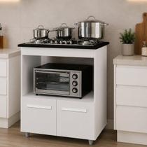 Balcão de Cozinha Armário para Fogão Cooktop 4 Bocas com Nicho para Forno Elétrico Elisa - Branco Balcão de Cozinha Armário para Fogão Cooktop 4 Bocas com Nicho para Forno Elétrico Elisa - Branco