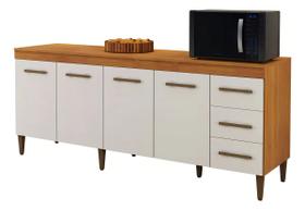 Balcão De Cozinha Atenas 4 Portas 3 Gavetas Nature off