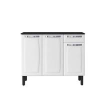 Balcão de Cozinha Branco em Aço 105cm Rose 3 Portas e 1 Gaveta - Itatiaia - IG3G1-105 ROSE 2023 BRA
